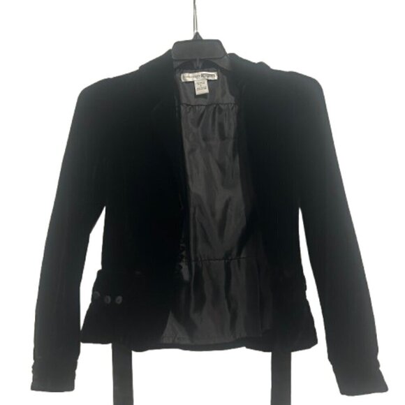 Nordstrom Necessary Objects Black Velvet Blazer with Tie Women’s Size S - Picture 1 of 9
